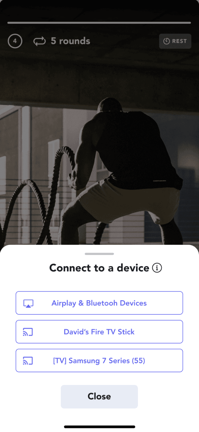 Stream Anywhere in the app